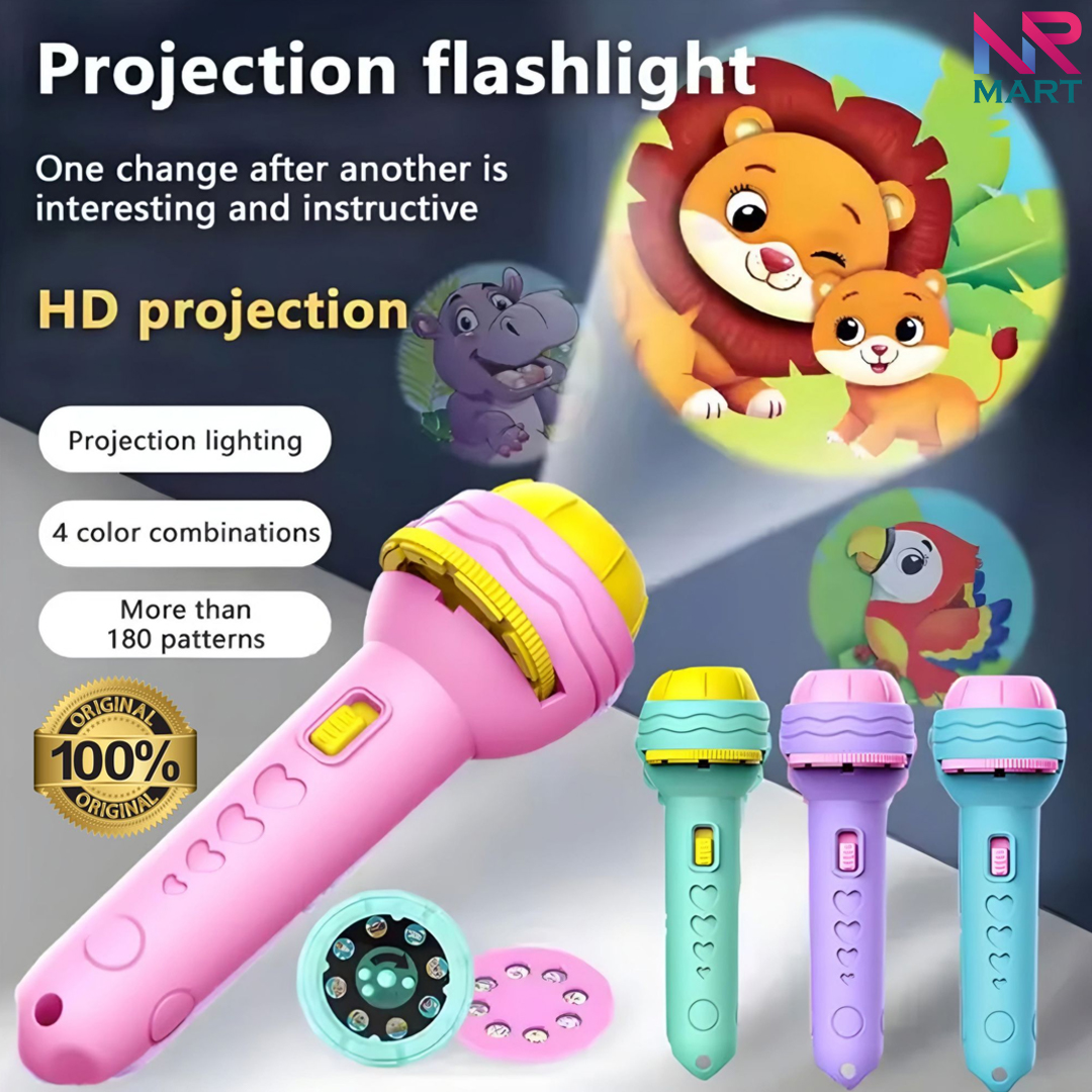 Mini Projector Torch Kids Flashlight Story Book Educational Light-Up Toys Sleep Light Preschool Fairy Tale Projection Lamp Gift By Dhaka Shopping Zone - বাচ্চাদের খেলনা