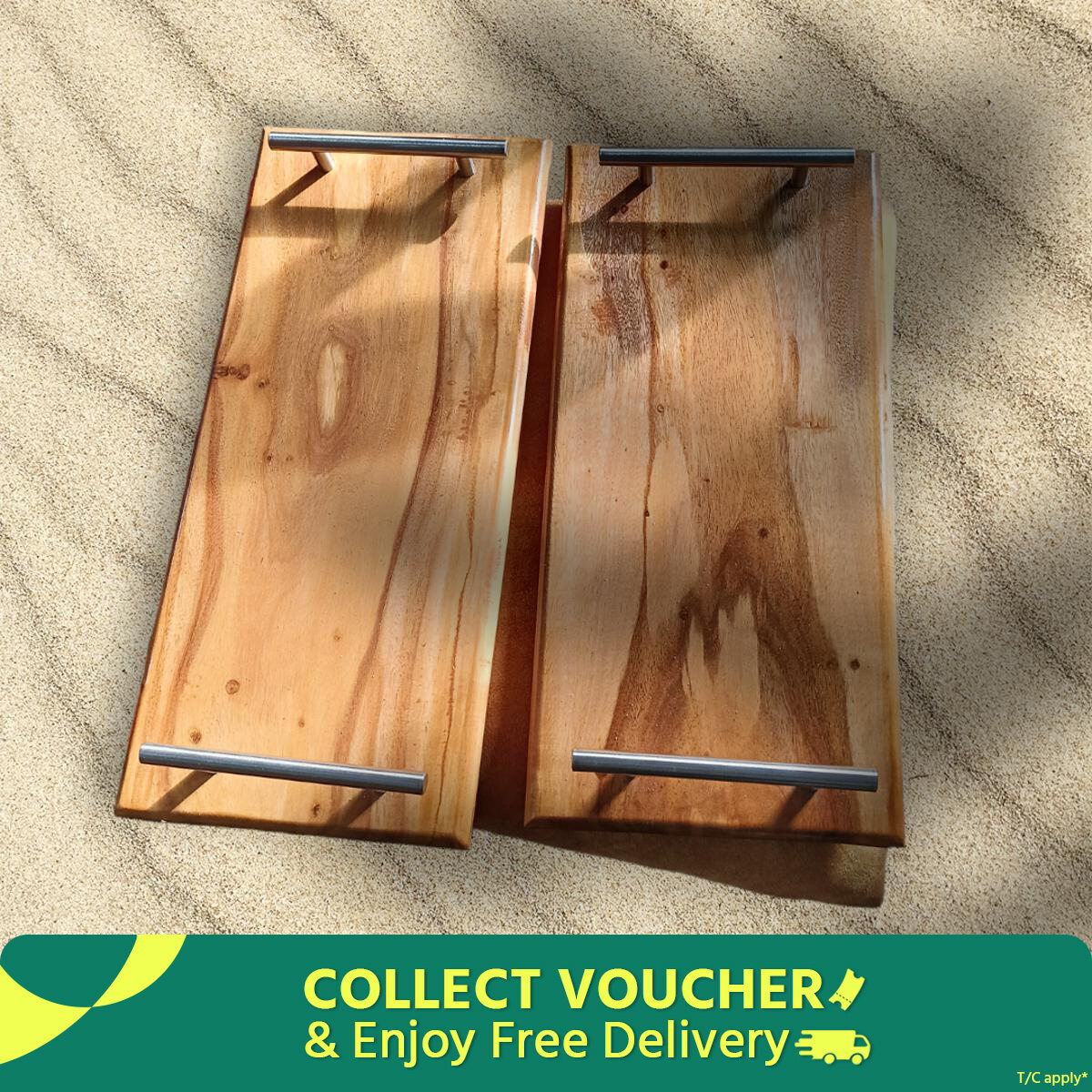 Wooden Classic Serving Tray ( 6"/12" ) Inches.