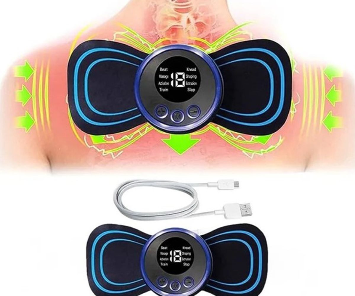 Tens Units EMS Mini Massager,Muscle Stimulator Full Body Relaxation Machine Rechargeable Device for Legs Back Neck Pain Relief Electromagnetic Therapy For Unisex
