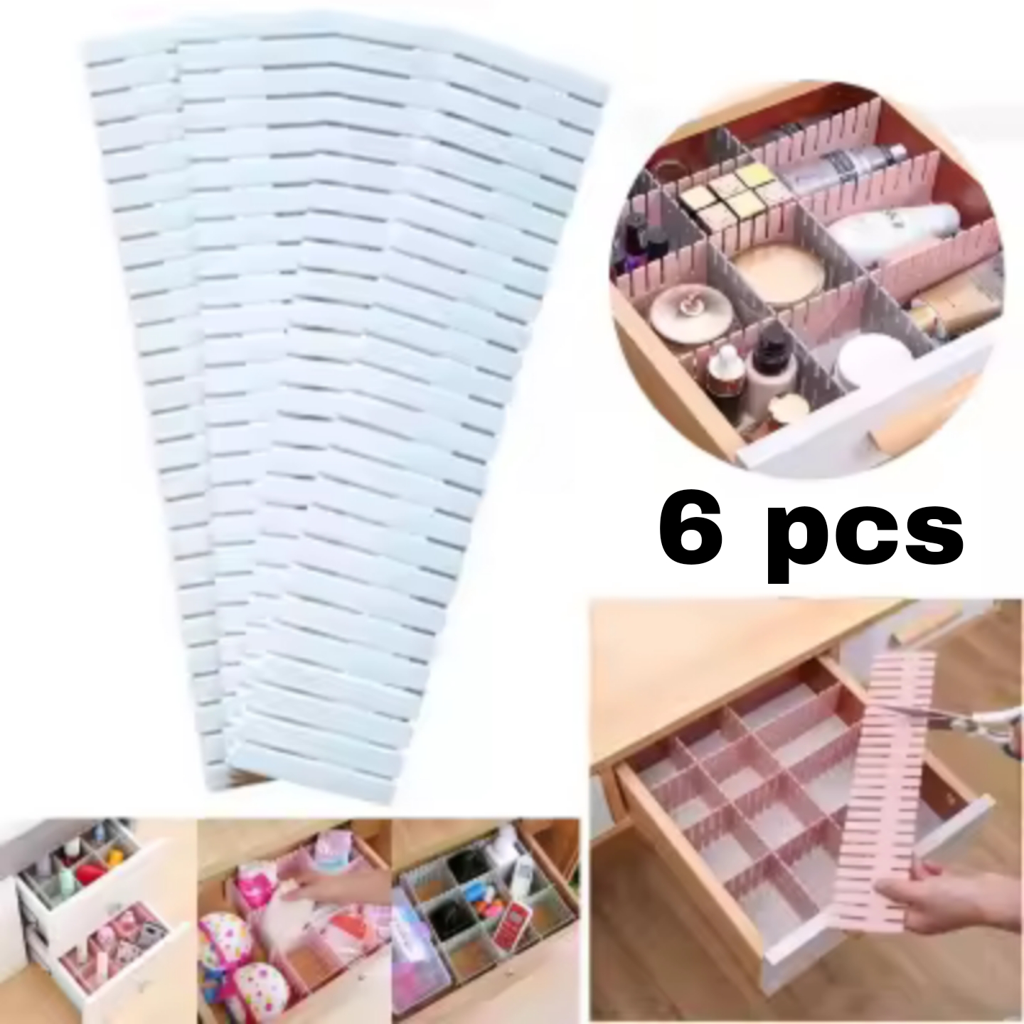 6Pcs DIY Adjustable Drawer Dividers – Plastic Partition Boards for Space-Saving Organization (Multicolor) Review