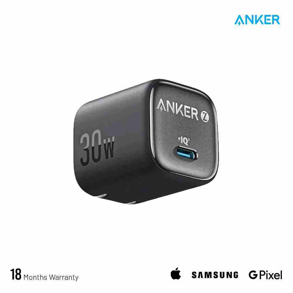 Anker Zolo 30W Compact GaN Adapter with PowerIQ 3.0 USB-C Fast Charger