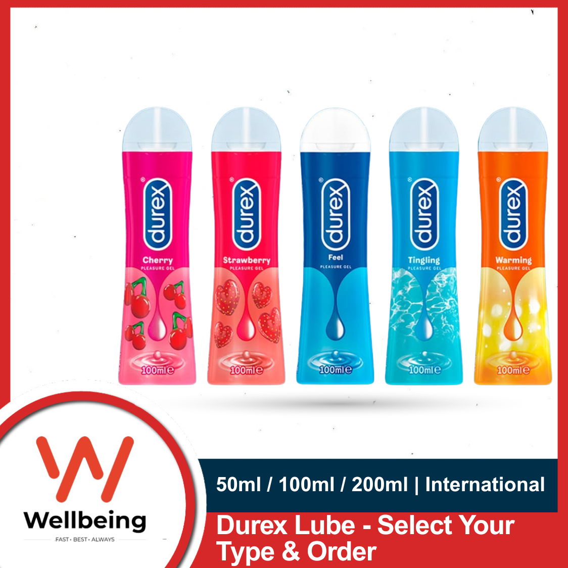 Durex Play Lube 100ml/ 50ml | Glycerin / Water-based Lubricant | International
