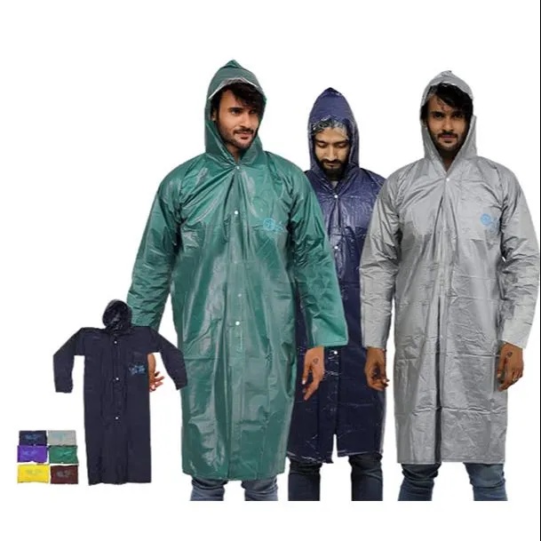 Waterproof PVC Raincoat – Unisex, Durable & Lightweight – Multicolor for Men/Women