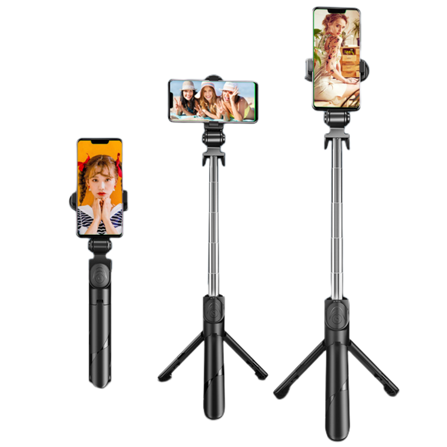 XT-02/ H1 Bluetooth Wireless Remote Selfie Stick Holder Extendable Foldable Handheld Monopod Selfie Stick with Tripod Stand